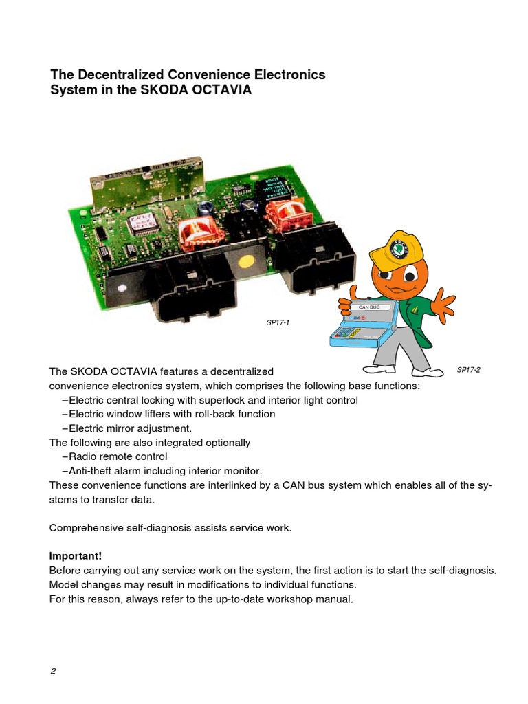 017 Convenience Electronic System OCTAVIA | PDF | Trunk (Car) | Transmitter