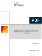 Informe CNMC Sobre Liquidacion Definitiva de 2019 Del Sector Electrico