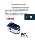 Ficha Técnica Oximetro de Pulso Contec