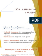 Selección, Referencias y Pruebas