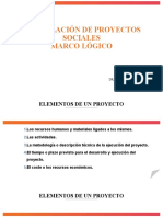 Formulación de Proyectos Sociales - Marco Lógico