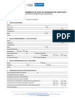 Requerimento de poda ou supressão de vegetação