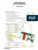 Adults English 04 Reading Worksheets "The Fir Tree": Worksheet 2