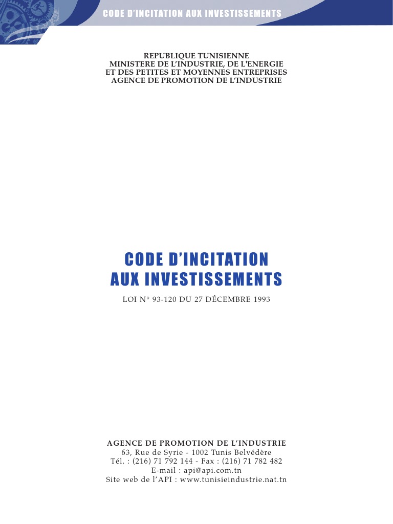Code In Citation Aux Investissements Impot Sur Le Revenu Taxe D Entreprise