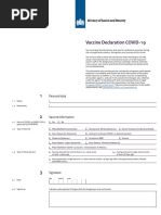Vaccine Declaration Form 20210824