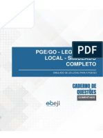 Ebeji - Pge_go - Legislação Local - Simulado Completo - Caderno de Questões