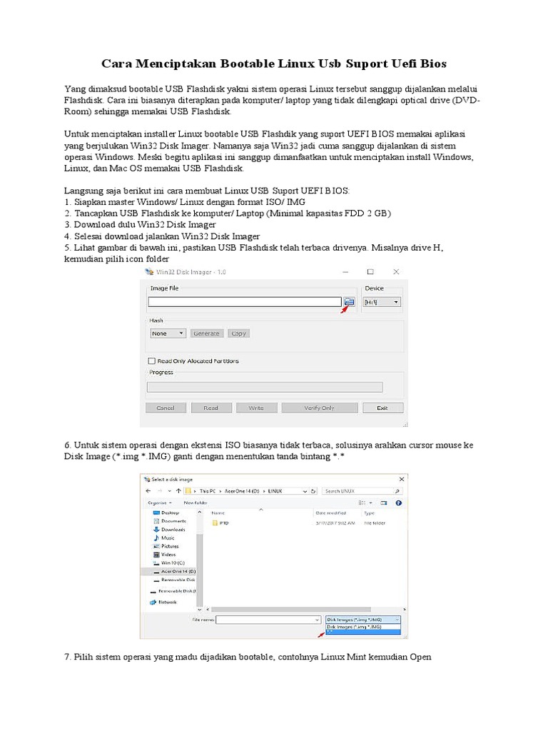 Cara Membuat Bootable USB Linux UEFI | PDF