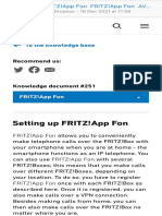 Setting Up FRITZ!App Fon FRITZ!App Fon AVM International