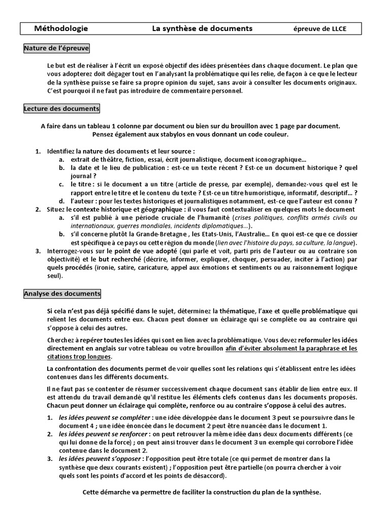 How To Write A Synthetic Study Llce Pdf Journalisme