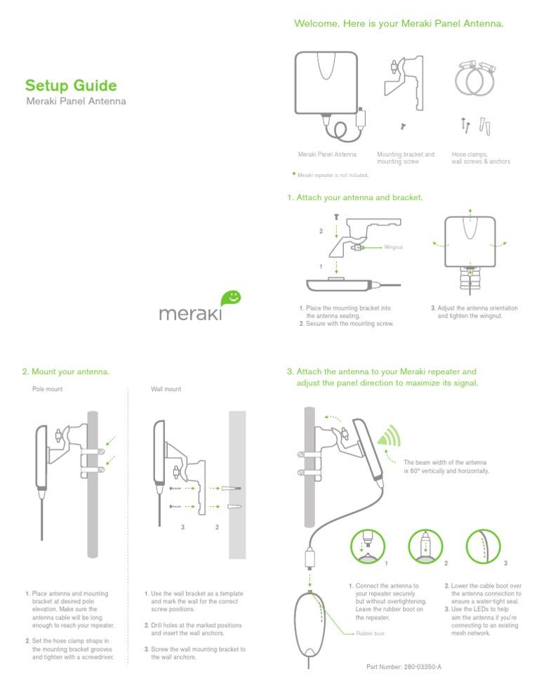 Meraki Antenna Panel Guide PDF Antenna (Radio) Screw