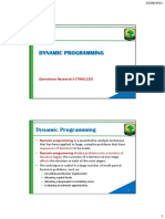 Dynamic Programming: An Optimization Technique for Multi-Stage Decision Problems