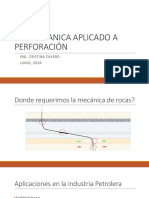 Geomecanica Aplicado A Perforación: Ing. Cristina Cavero JUNIO, 2016