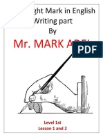 The Bright Mark in English Writing Print