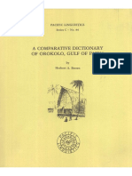 A Comparative Dictionary of Orokolo, Gulf of Papua (Pacific Linguistics)