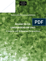 LIVRO E-BOOK Nuances Da Linguagem Em Uso O Sujeito Sob Diferentes Perspectivas