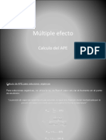 Multiple efecto, calculo de APE