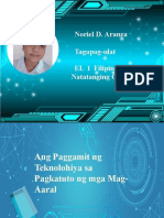 PAG UULAT NORIEL ARANZA EL 1 Filipino para Sa Natatanging Gamit