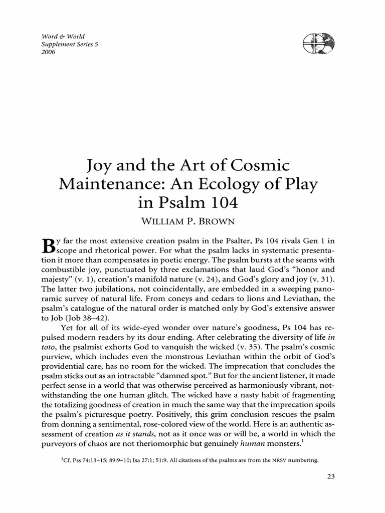 joy-and-the-art-of-cosmic-maintenance-an-ecology-of-play-in-psalm-104