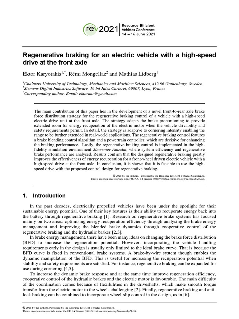 Regenerative Braking System | PDF | Brake | Vehicles
