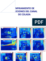 Enfriamiento de acreciones canales de colada