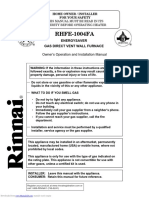 RHFE-1004FA: Energysaver Gas Direct Vent Wall Furnace