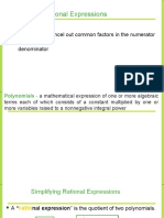 Simplifying Rational Expressions: Factor and Cancel Out Common Factors in The Numerator and Denominator