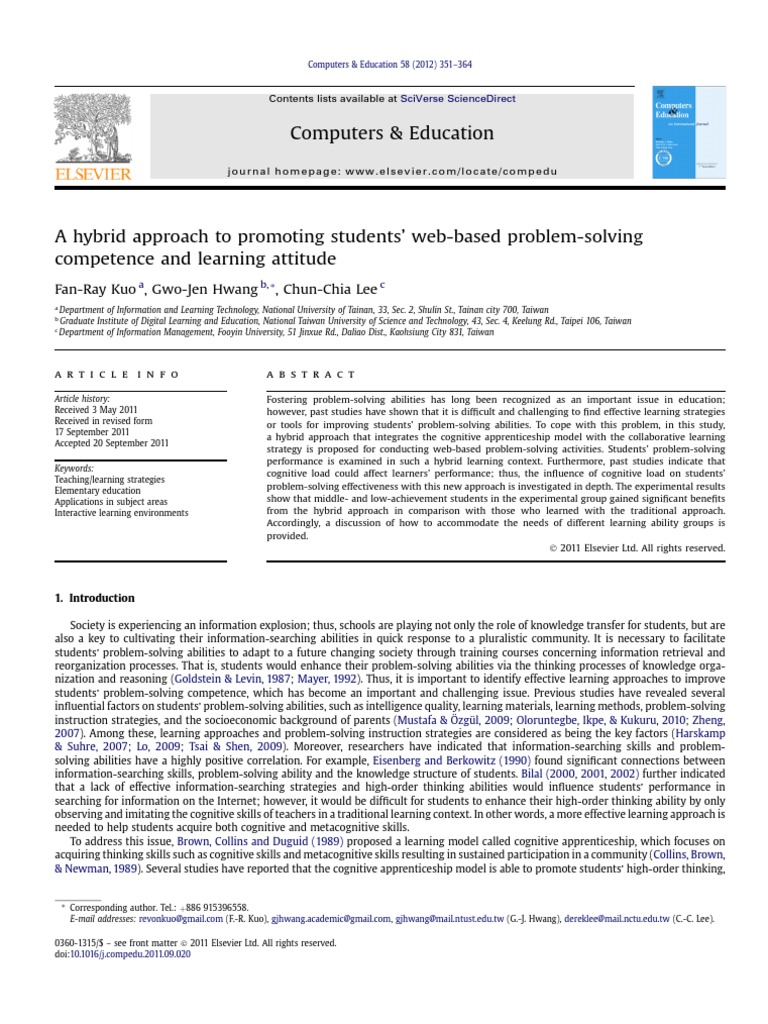 Hybrid Learning for Problem-Solving Skills | PDF | Education Theory ...