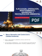 Ejecucion, Operación, Mantenimiento, Abandono y Restauracion Ambienta...