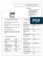 Interruptor Termomagnético BTDIN: Características Valores