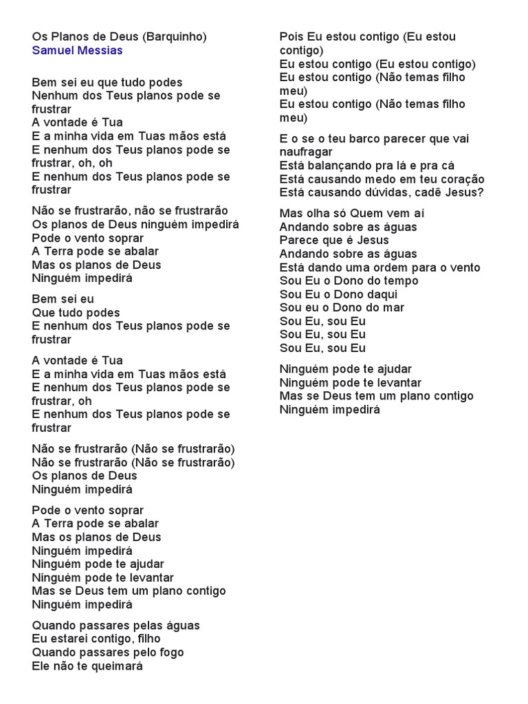 Letra completa da musica deus eu tenho tantas benãos em inglês