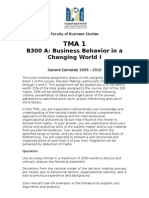 Business Behavior TMA 1