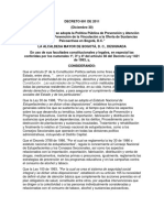 Decreto - 691 - 2011 Politica Publica de Prevencion y Atencion Al Consumo de Spa