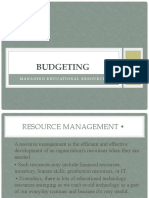 Resource Management: Budgeting