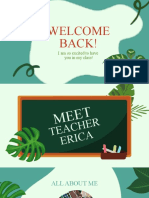Welcome Back Plant Themed School Presentation