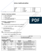 Unit Six: Health and Welfare: Conditional Type 0