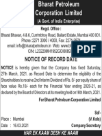 BPCL HO Notice of Record Date (English)