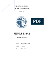 Finals Essay: Minister of Justice Hanoi Law University