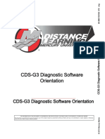CDS G3 Diagnostic Software Orientation