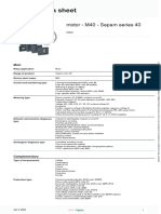 Product Data Sheet: Motor - M40 - Sepam Series 40