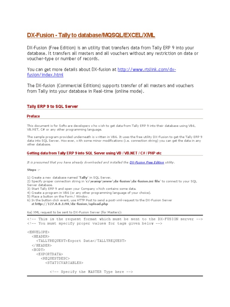 Tally ERP 9 To SQL Server | PDF | Computers