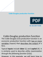 Cobb-Douglas Production Function: Dr. Raghuveer