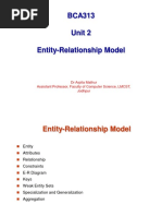 BCA313 Unit 2 Entity-Relationship Model