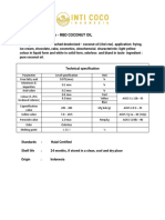 Product Specification - RBD COCONUT OIL