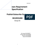 Software Requirement Specification: Publish/Subscribe System Bkground