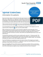 Spinal Exercises: Information For Patients