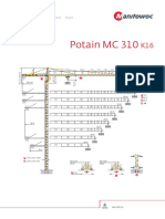 039d - Tower Crane Basic Mast 2 x 2 x 7.5 Mtr - Mc 310 Make Potain R-80