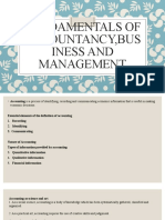 Fundamentals of Accountancy, Bus Iness and Management