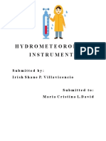 Hydrometeorology Instruments: Submitted By: Irish Shane P. Villavicencio