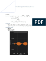 Experiment: Beating Pattern of Acoustic Wave: Theory