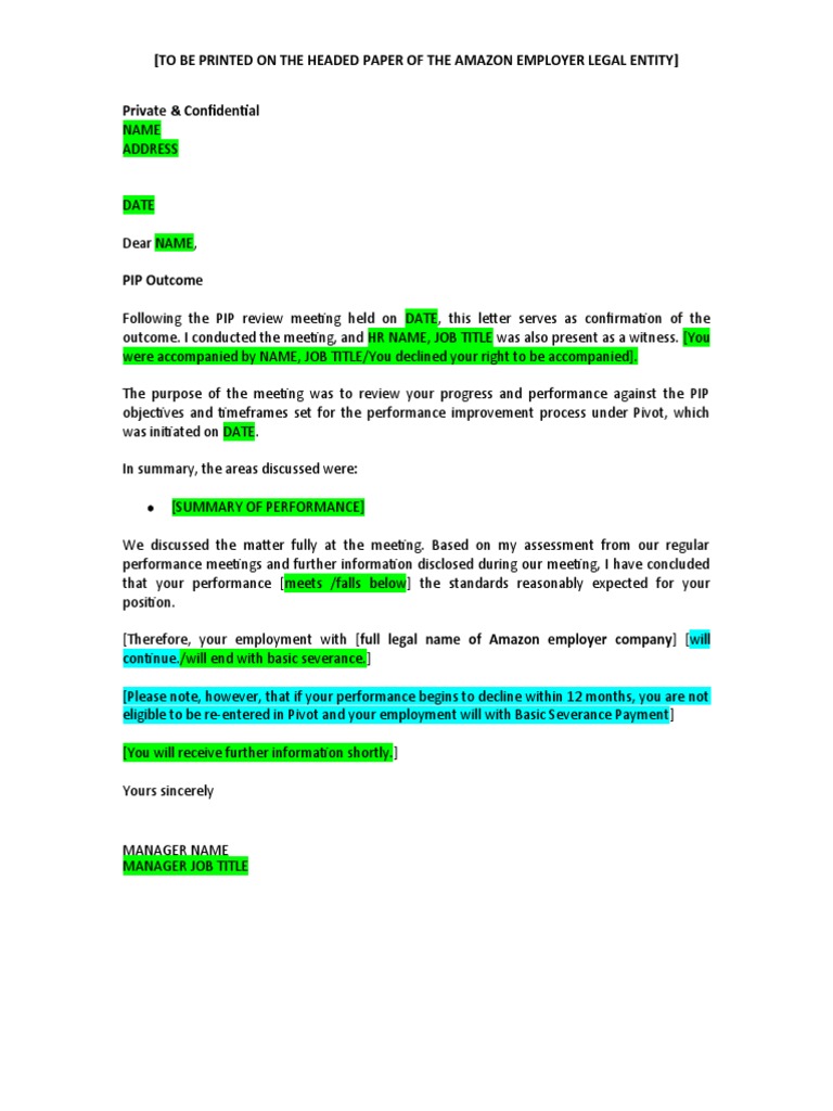 PIP Letter PDF